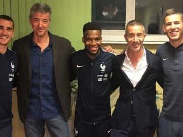 Miguel Ángel Gil Marín, con Griezmann, Lemar y Lucas Hernández Miguel Ángel Gil Marín, con Griezmann, Lemar y Lucas Hernández
