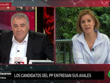 Dolores de Cospedal: "Integraría a Soraya Sáenz de Santamaría. En la candidatura cabemos todos" Dolores de Cospedal: "Integraría a Soraya Sáenz de Santamaría. En la candidatura cabemos todos"