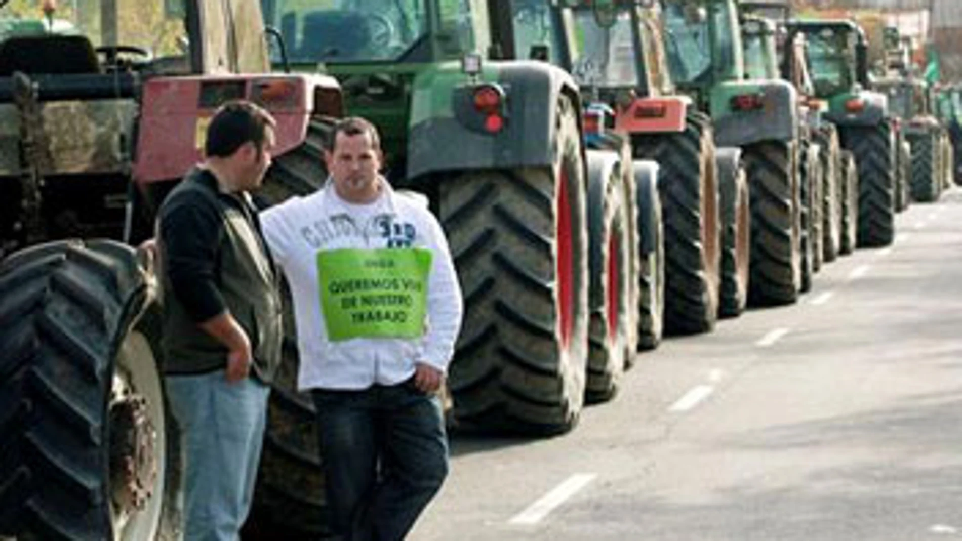 Paro de tractores en Vitoria