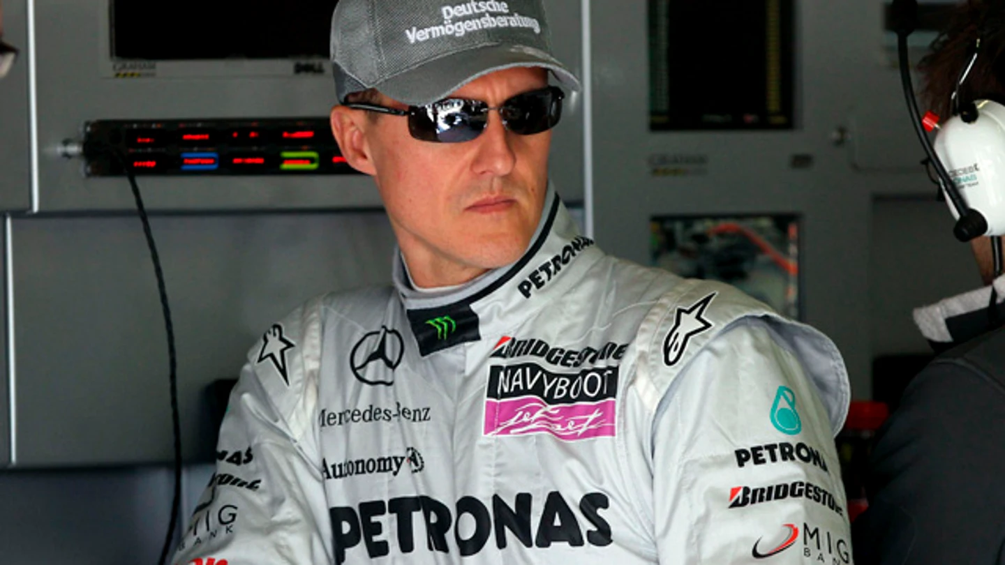 Schumacher en el box de Mercedes Schumacher en el box de Mercedes
