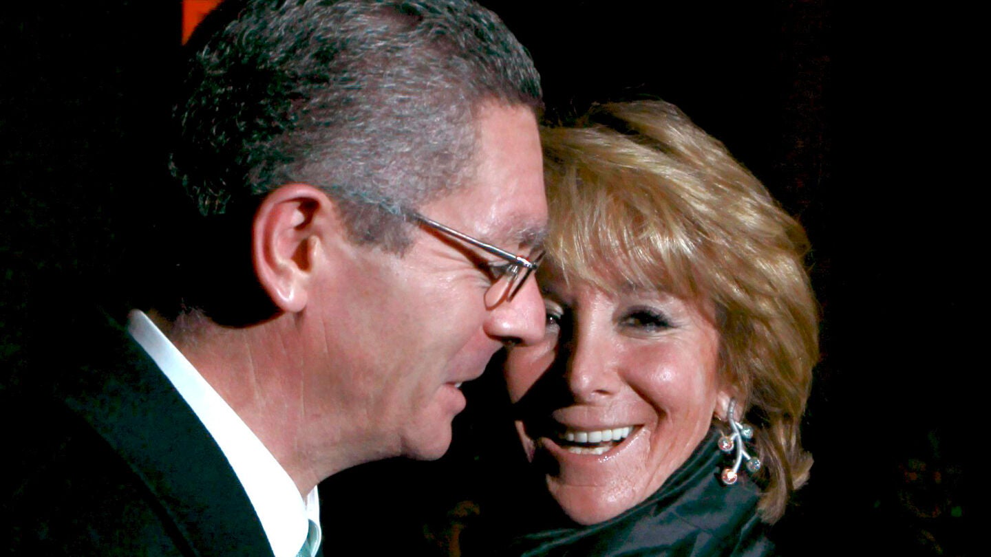 Alberto Gallard&oacute;n y Esperanza Aguirre