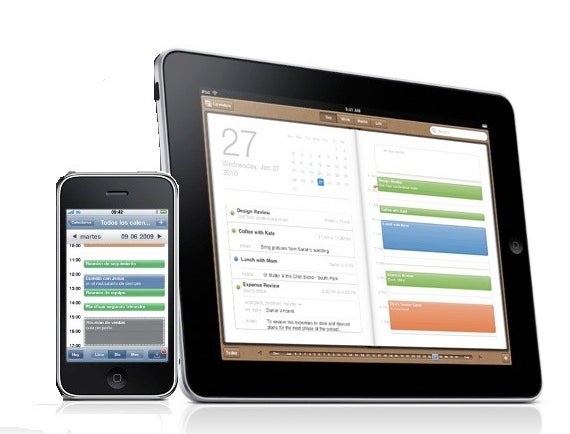 Un Iphone 3GS junto a un Ipad