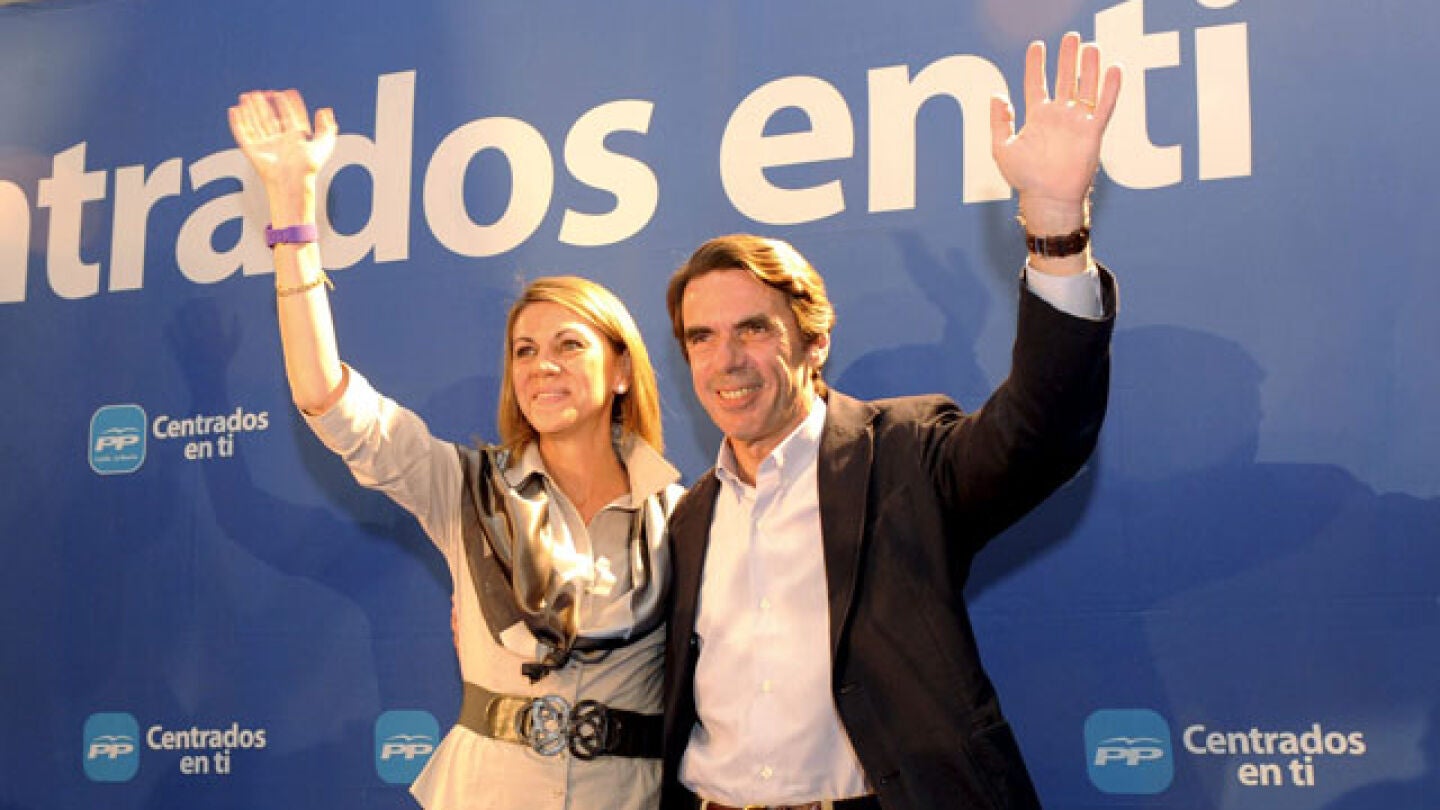 Aznar, junto a Mar&iacute;a Dolores de Cospedal