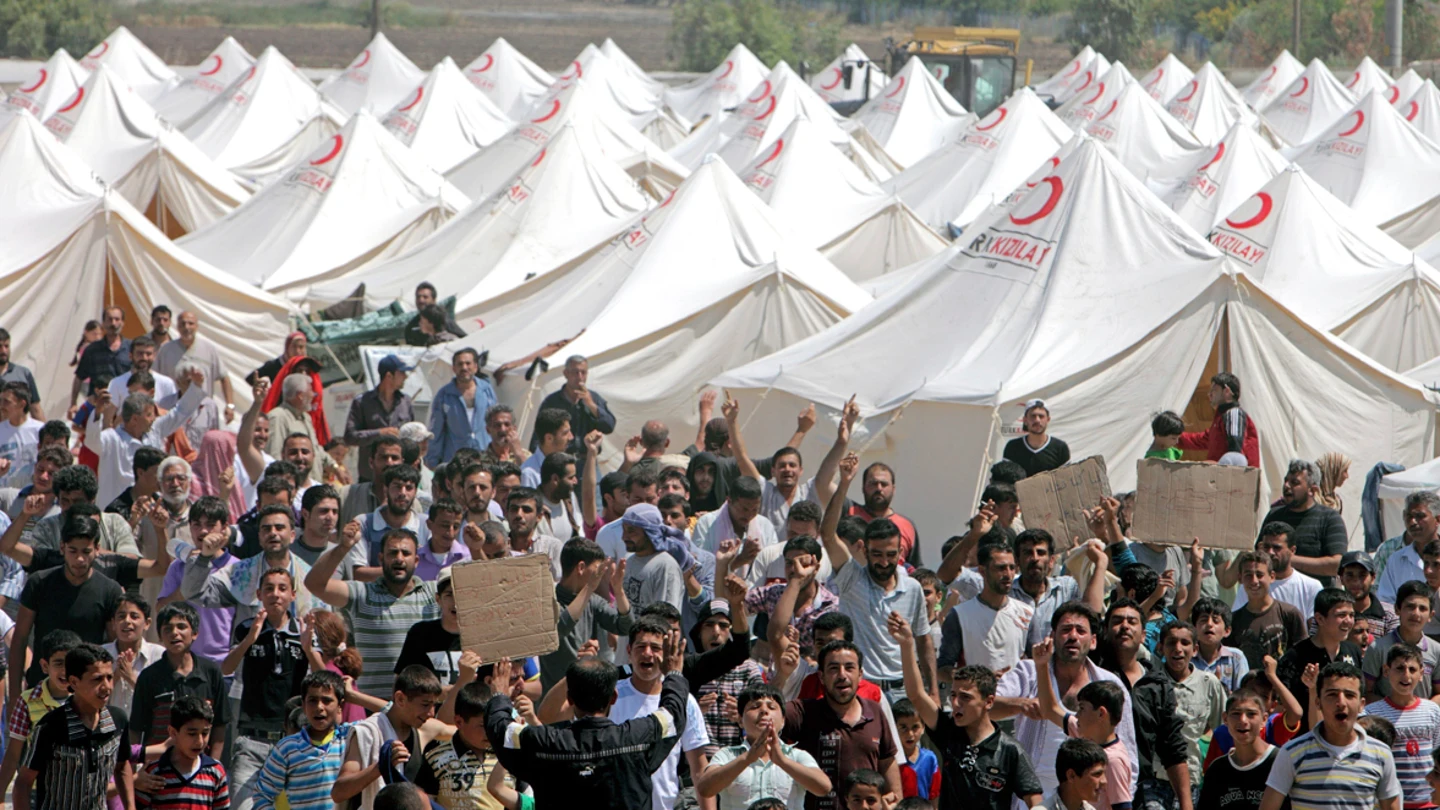 Un campamento de refugiados en Siria Un campamento de refugiados en Siria