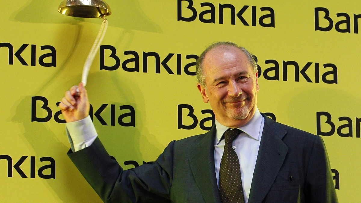 Rodrigo Rato en el debut de Bankia en la Bolsa