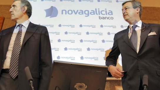 El presidente de Novagalicia Banco José María Castellano (i), y el consejero delegado, César González-Bueno El presidente de Novagalicia Banco José María Castellano (i), y el consejero delegado, César González-Bueno