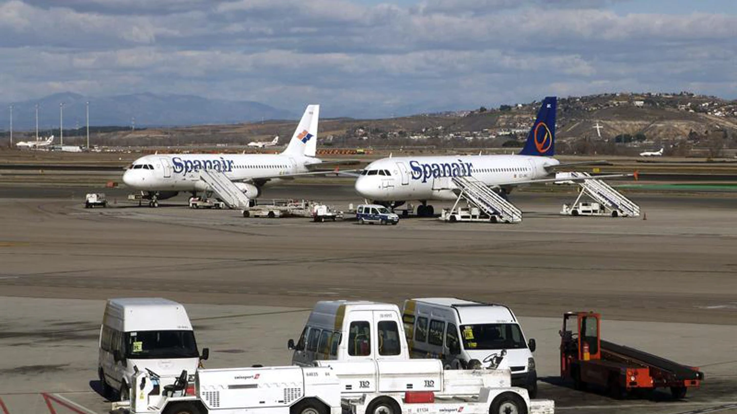 Aviones de Spanair en el aeropuerto Aviones de Spanair en el aeropuerto