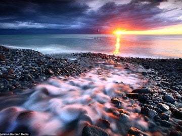 Puesta de sol en Islandia