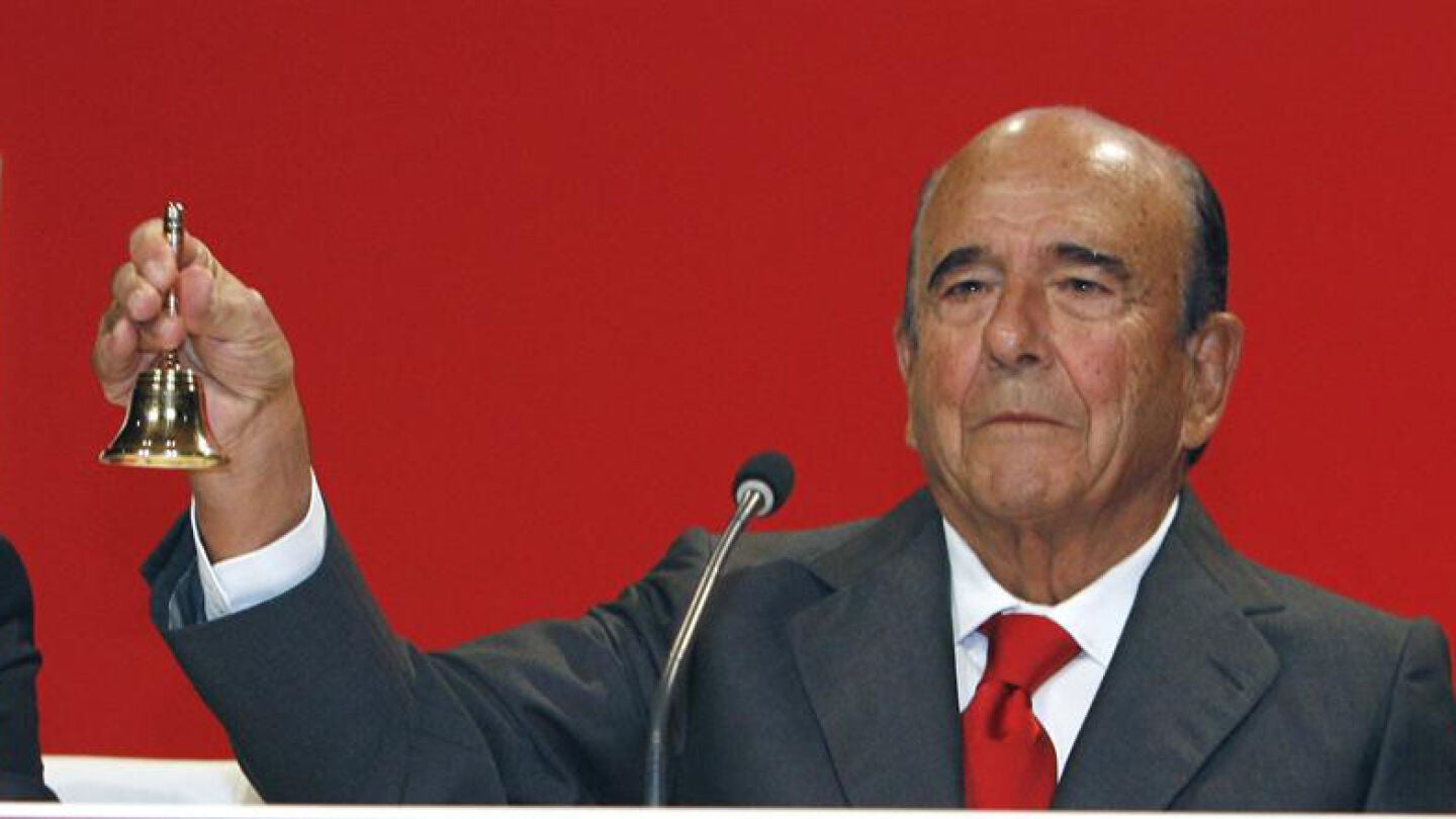 Emilio Bot&iacute;n durante la Junta de Accionistas de Universia