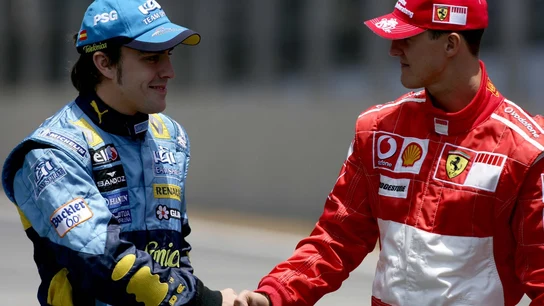 Fernando Alonso y Michael Schumacher  Fernando Alonso y Michael Schumacher