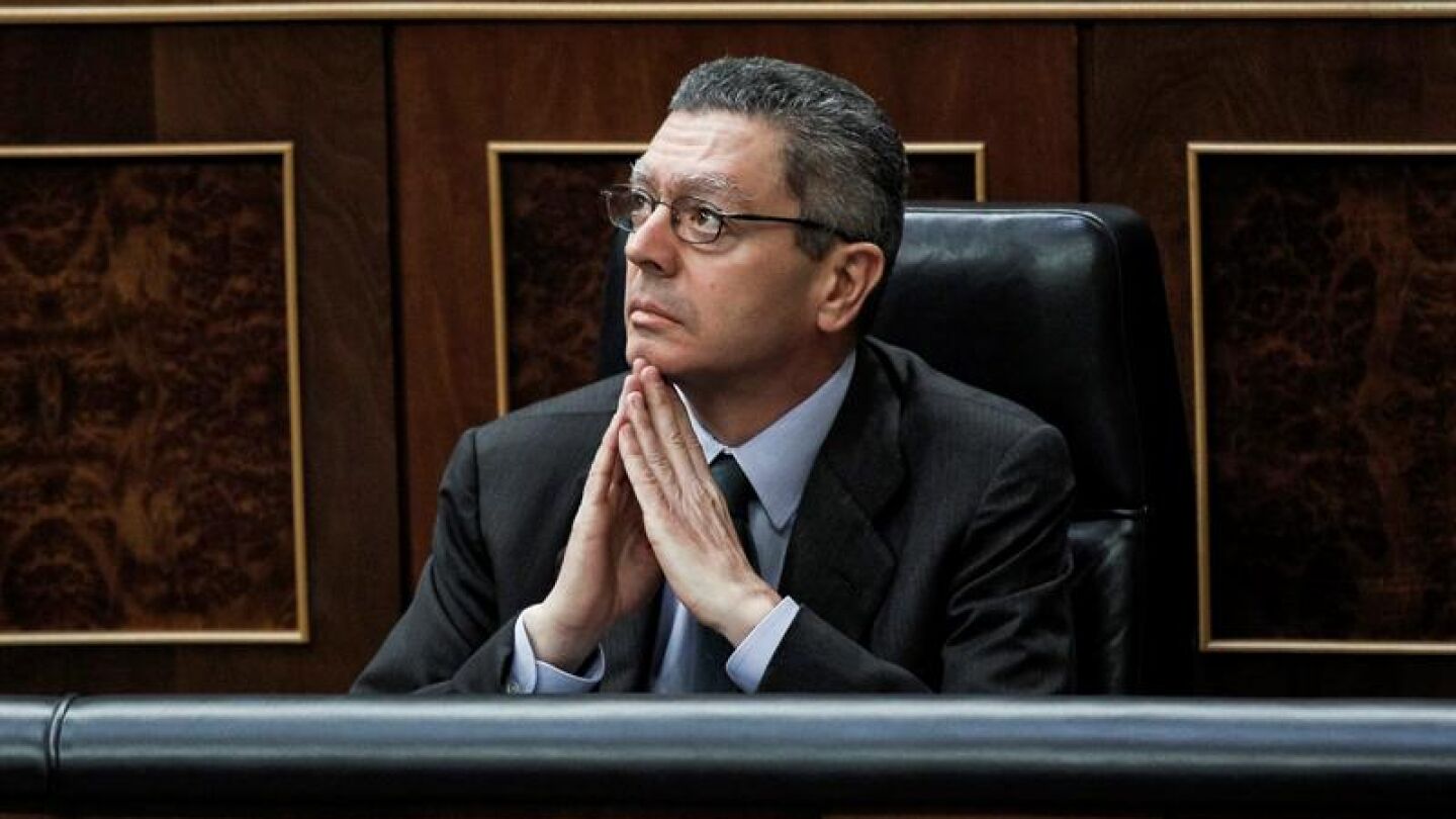 El ministro de Justicia, Alberto Ruiz-Gallard&oacute;n, en el Congreso