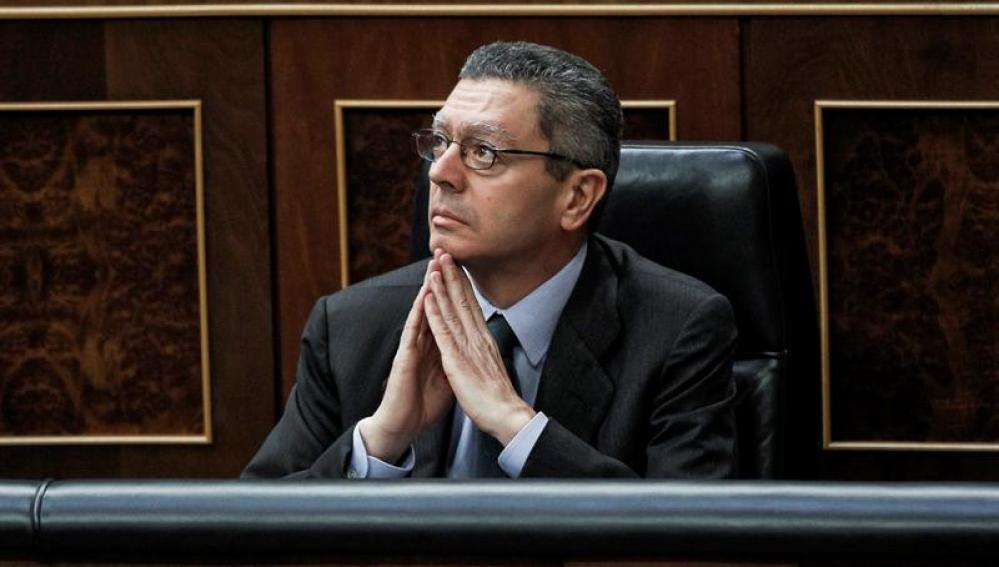 El ministro de Justicia, Alberto Ruiz-Gallardón, en el Congreso