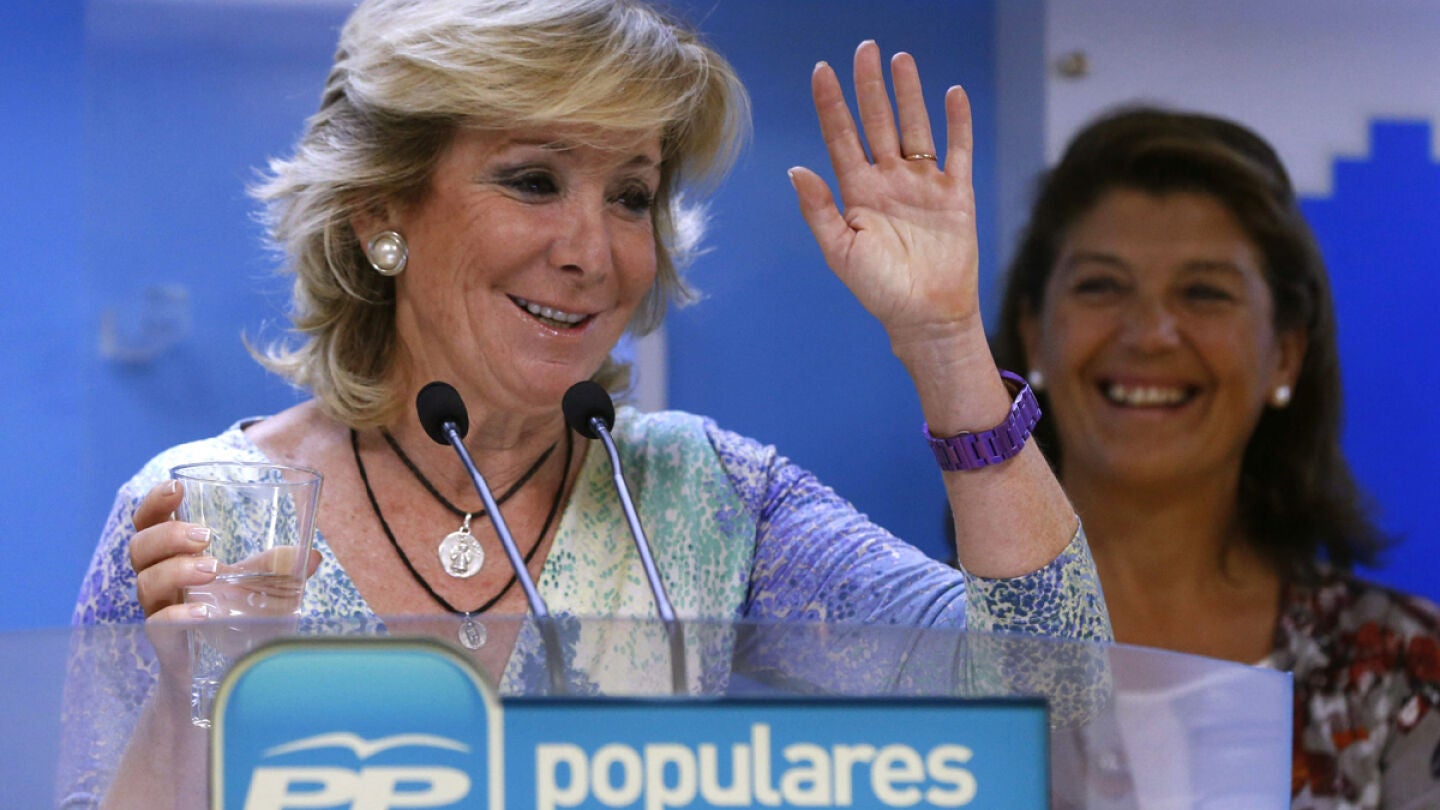 Esperanza Aguirre durante su intervenci&oacute;n