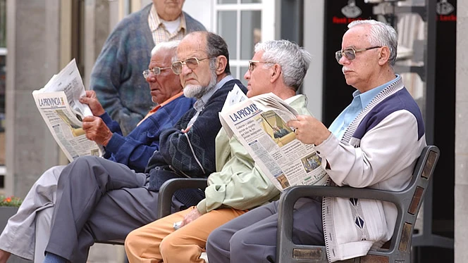 Un grupo de pensionistas