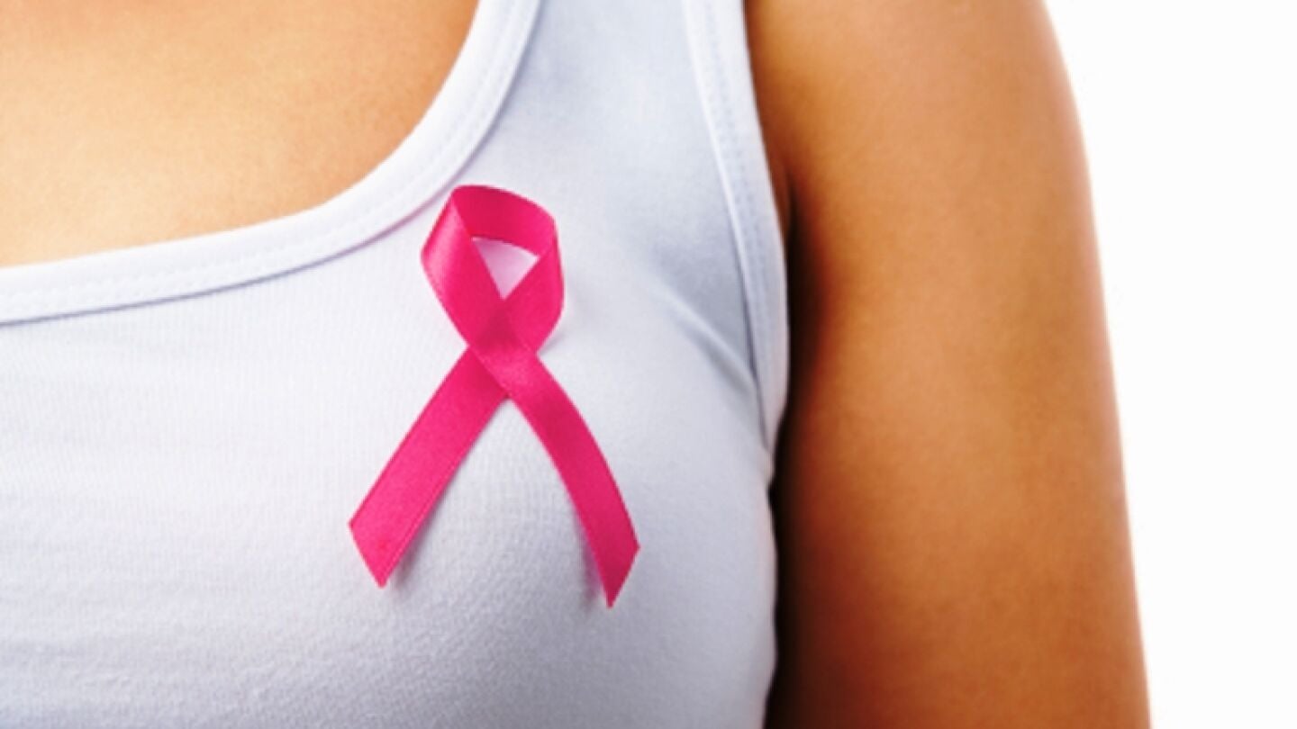 Lazo rosa en apoyo a la lucha contra el c&aacute;ncer