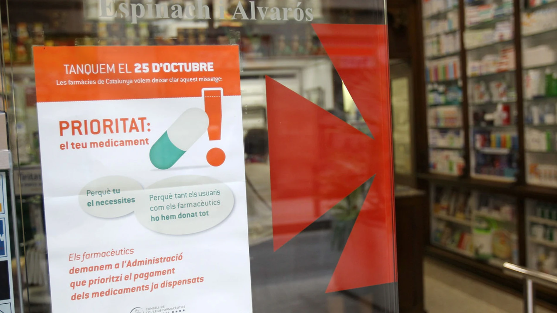 El 80% de farmacéuticos secundan la huelga en Cataluña