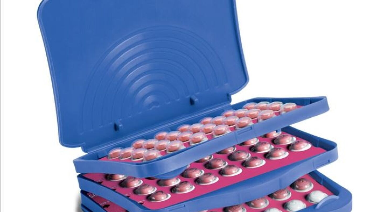 Dispensador de p&iacute;ldoras anticonceptivas. 