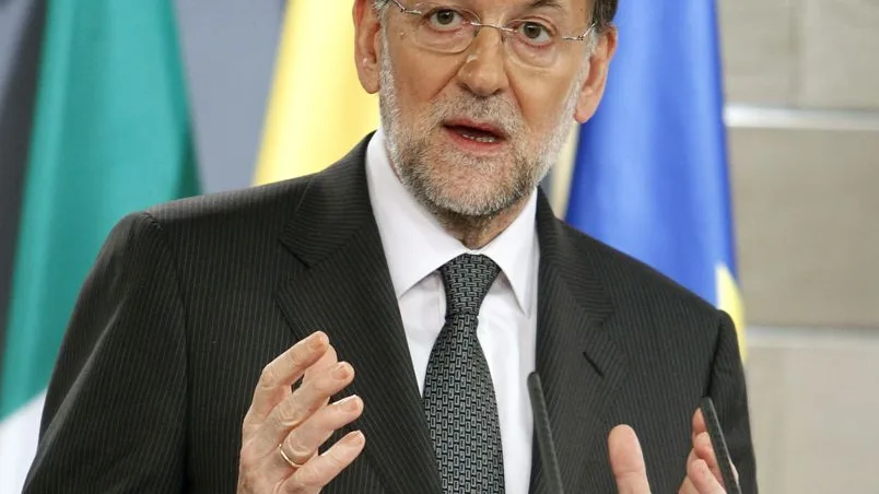 Mariano Rajoy en una rueda de prensa