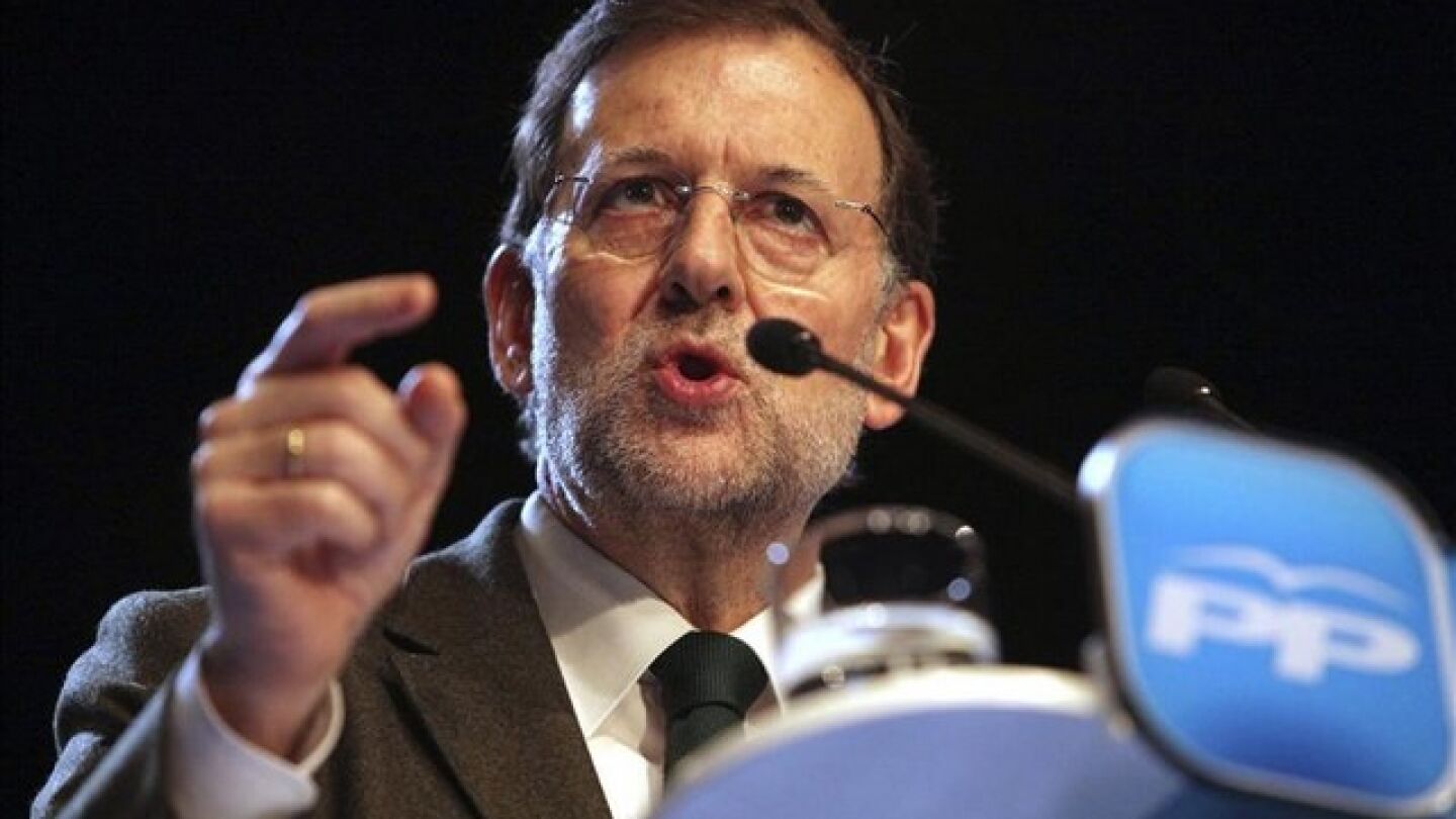 Mariano Rajoy durante un mitin.