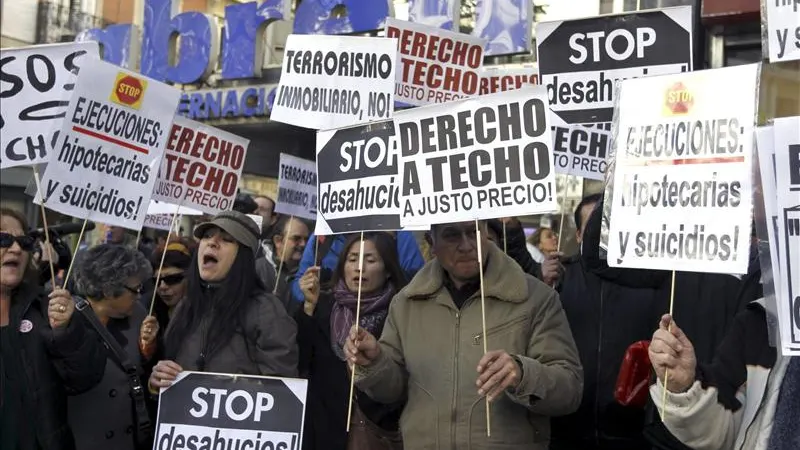 Manifestación contra los desahucios