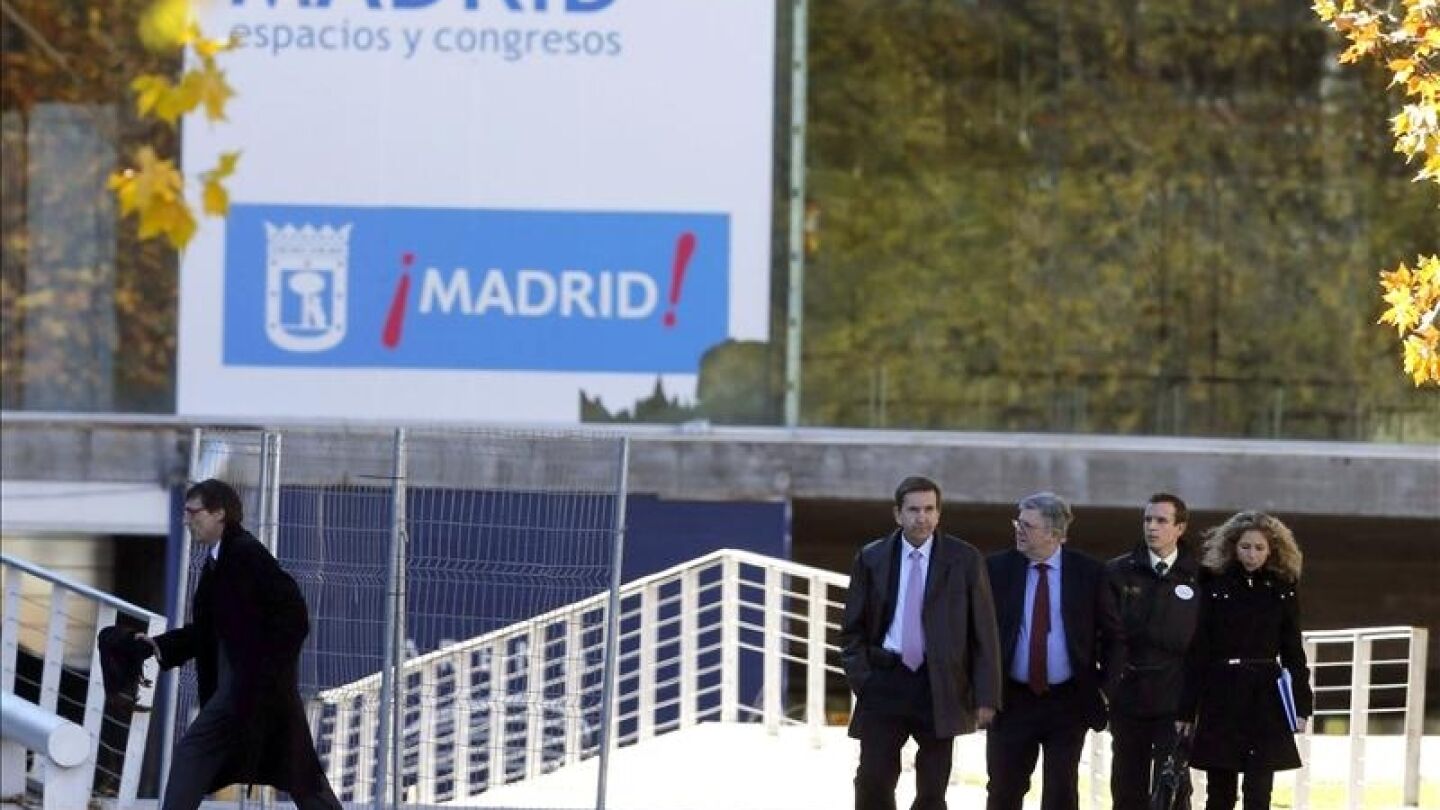 El fiscal superior de Madrid, Manuel Moix, junto al juez que investiga el caso Madrid Arena, Eduardo L&oacute;pez Palop.