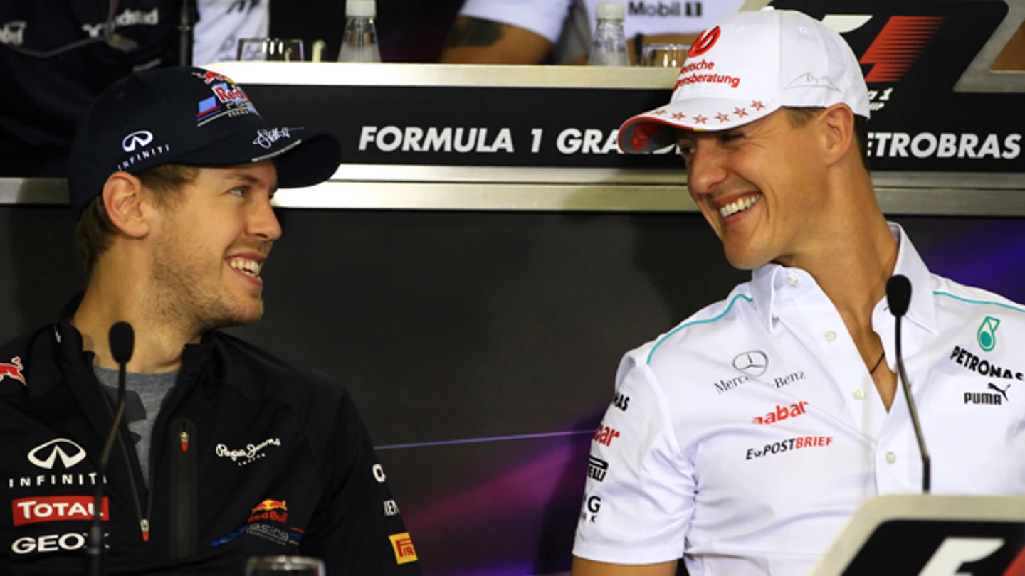 Sebastian Vettel y Michael Schumacher Sebastian Vettel y Michael Schumacher