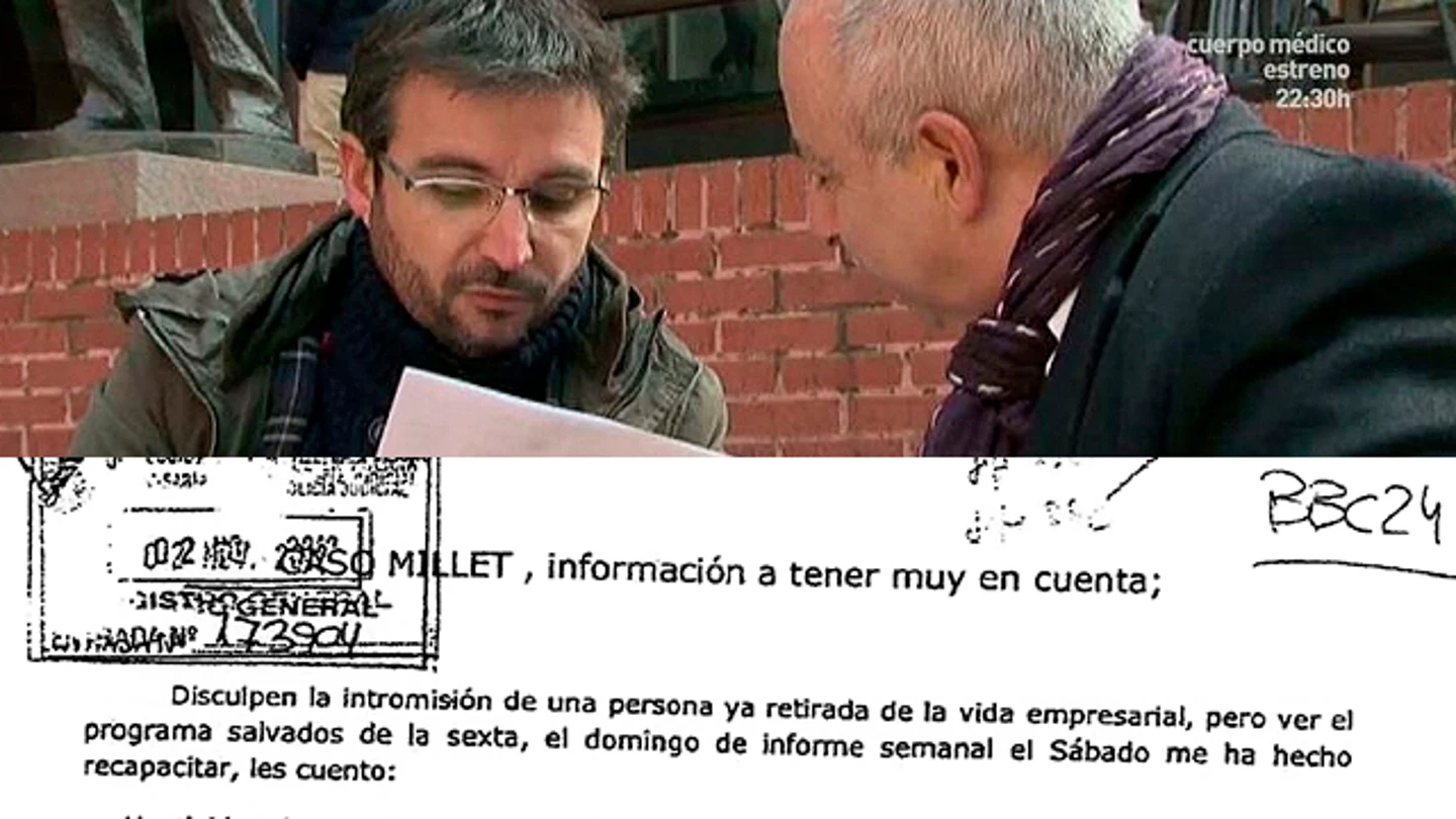La investigación arrancó por una carta motivada por Salvados La investigación arrancó por una carta motivada por Salvados