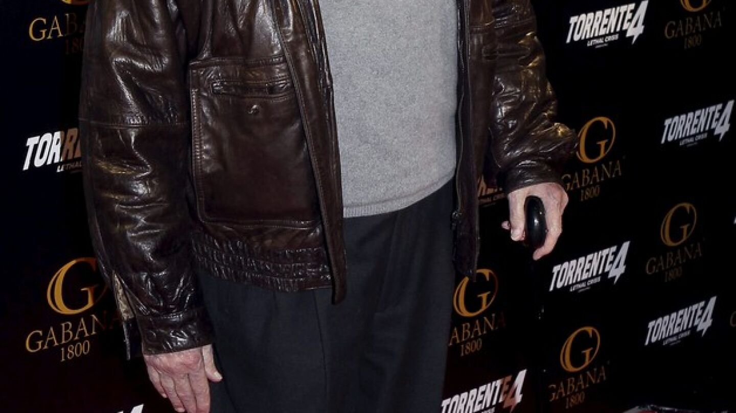 Tony Leblanc a su llegada al estreno de la pel&iacute;cula "Torrente 4"