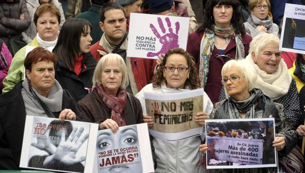 Manifestación en Pamplona, contra la violencia machista