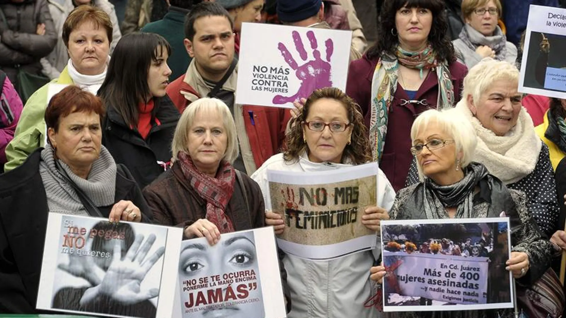 Manifestación en Pamplona, contra la violencia machista