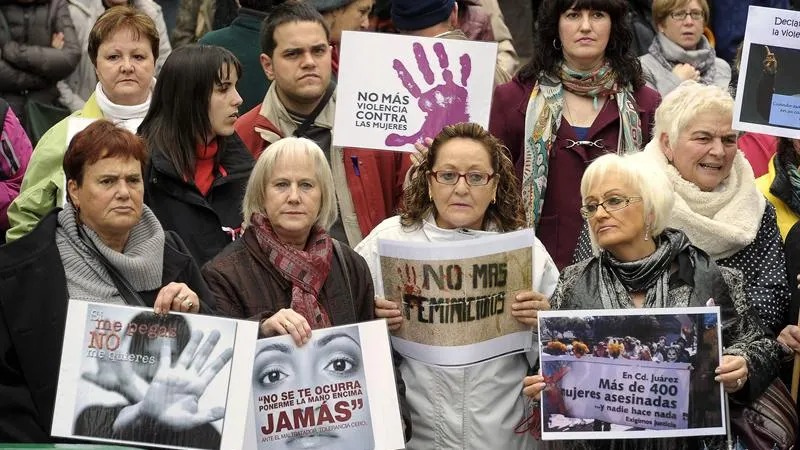 Manifestación en Pamplona, contra la violencia machista