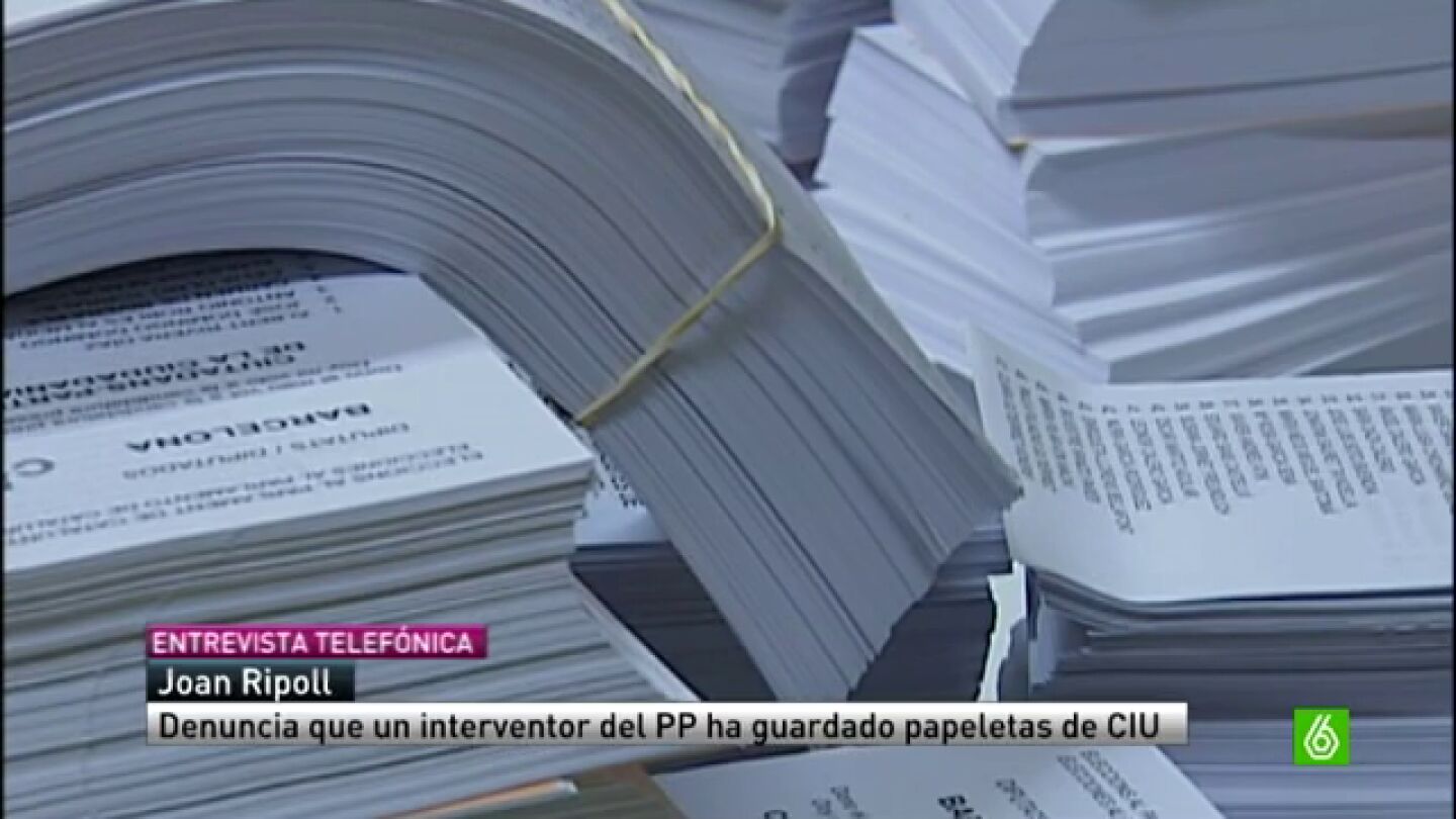 Un interventor del PP se lleva papeletas de CiU