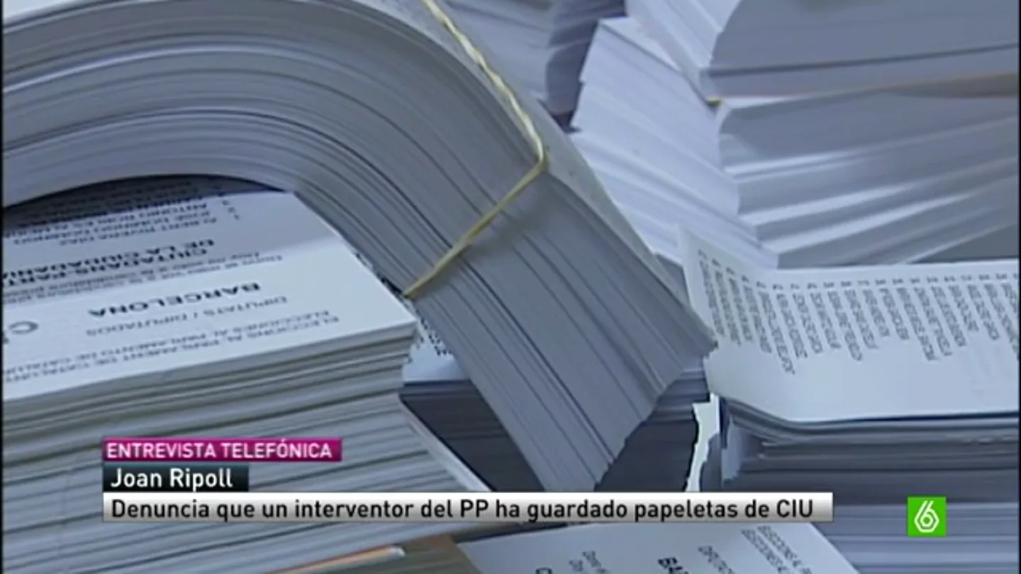 Un interventor del PP se lleva papeletas de CiU Un interventor del PP se lleva papeletas de CiU