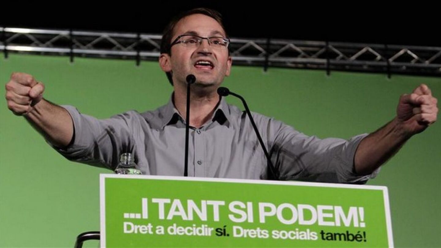 Joan Herrera se ha mostrado muy satisfecho por los trece diputados.