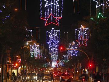 Luces de Navidad en la calle Luces de Navidad en la calle