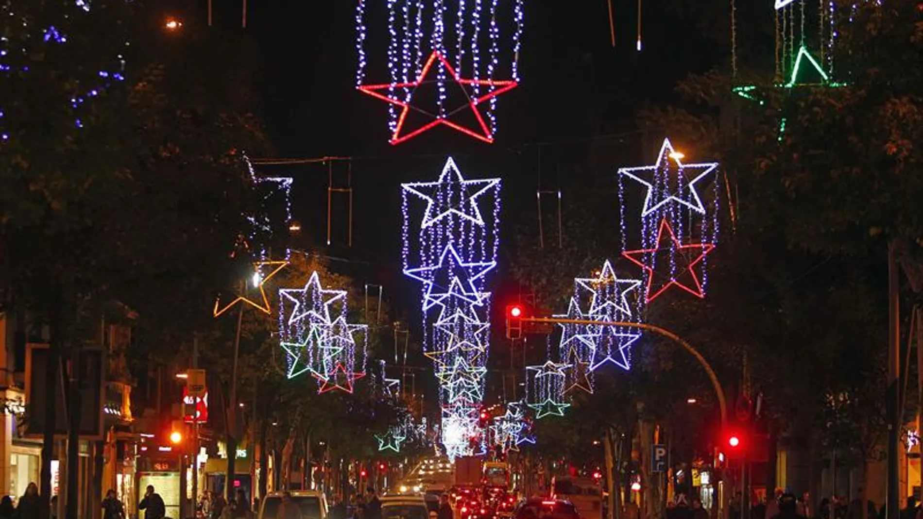 Luces de Navidad en la calle