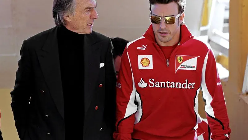 Montezemolo junto a Alonso en Cheste