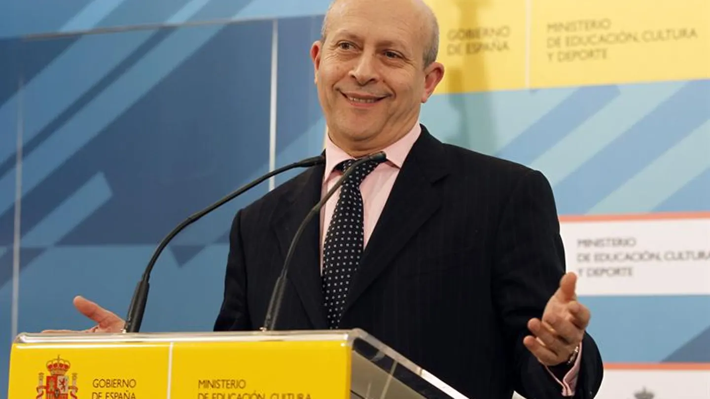 El ministro Wert en una rueda de prensa El ministro Wert en una rueda de prensa