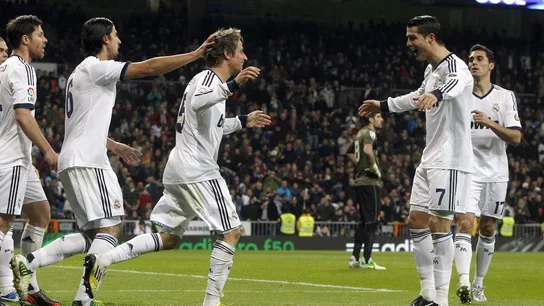 Coentrao, Xabi Alonso, Sami Khedira, Cristiano Ronaldo y Arbeloa Coentrao, Xabi Alonso, Sami Khedira, Cristiano Ronaldo y Arbeloa