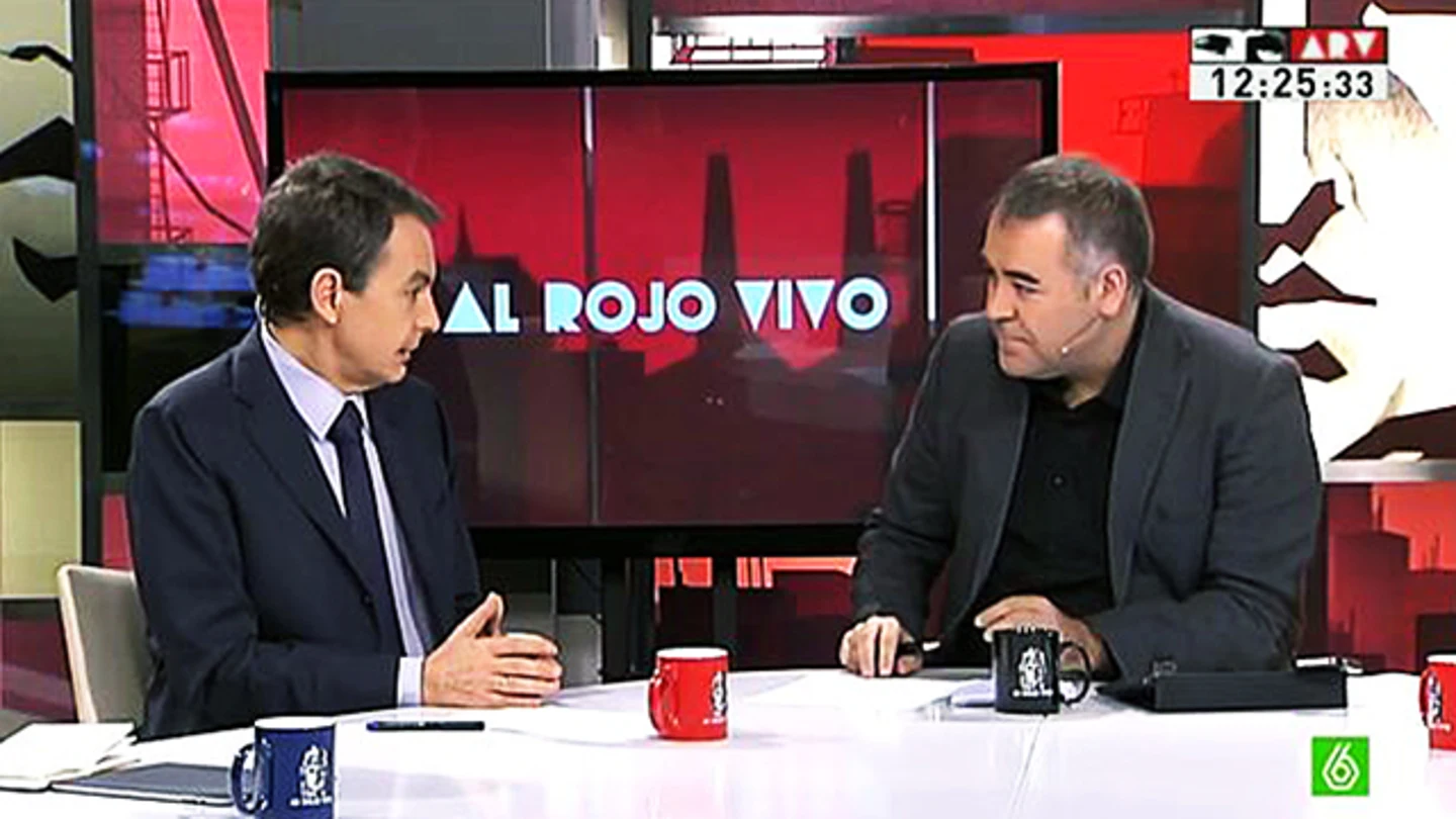 Entrevista a Zapatero en Al Rojo Vivo Entrevista a Zapatero en Al Rojo Vivo