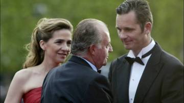 El rey Juan Carlos, la infanta Cristina e Iñaki Urdangarin