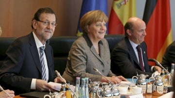 Rajoy y Merkel en rueda de prensa