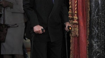Fotografía tomada el pasado 13 de febrero en el Palacio Real, del rey Juan Carlos
