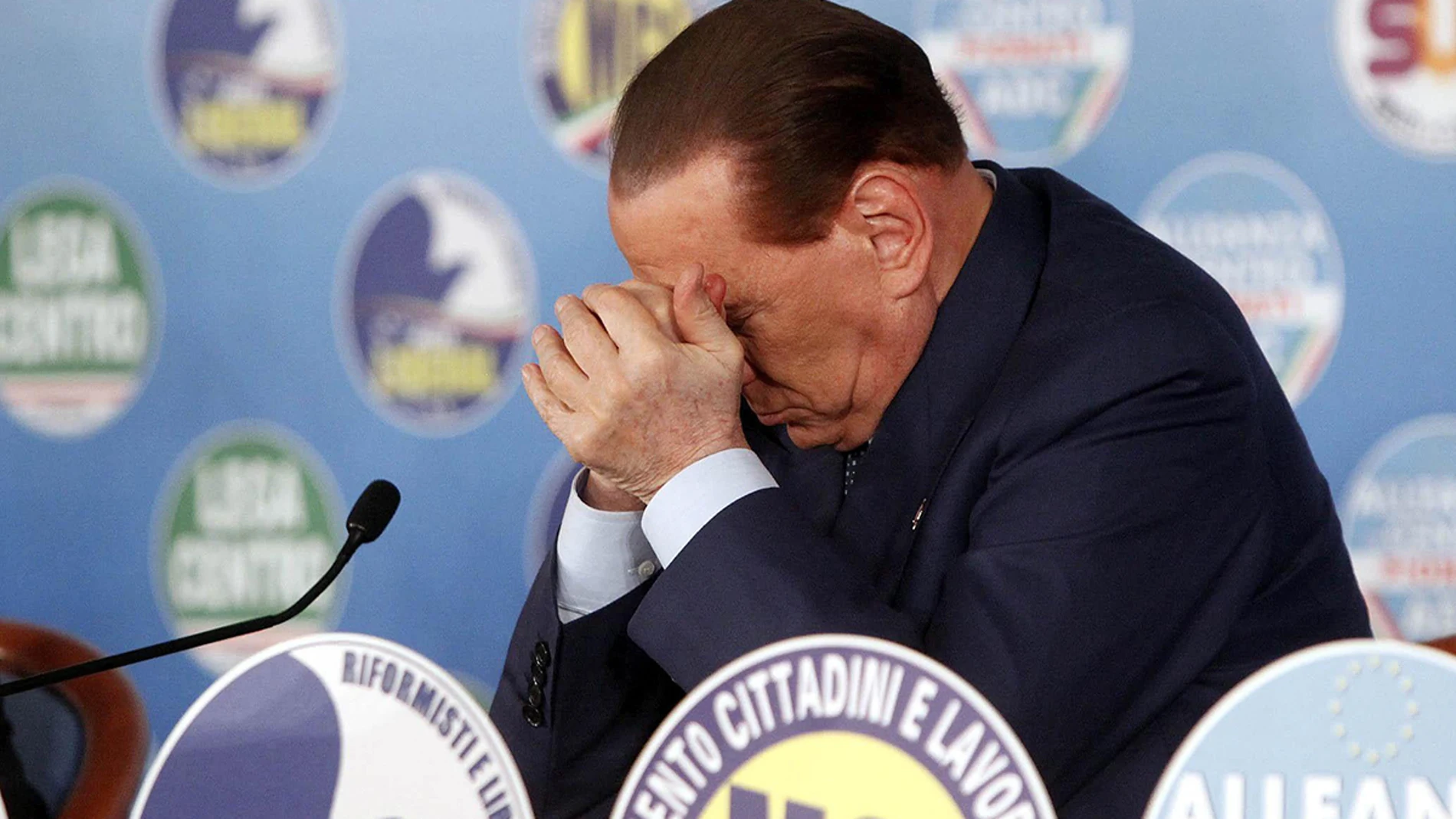 Silvio Berlusconi, en una rueda de prensa en Roma.