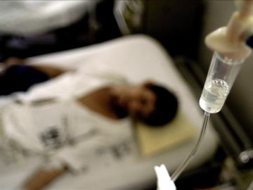Un paciente ingresado en el hospital. Un paciente ingresado en el hospital.