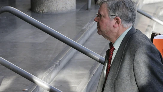 El magistrado del caso Madrid Arena, Eduardo López-Palop, a su llegada a los Juzgados de Plaza de Castilla. El magistrado del caso Madrid Arena, Eduardo López-Palop, a su llegada a los Juzgados de Plaza de Castilla.