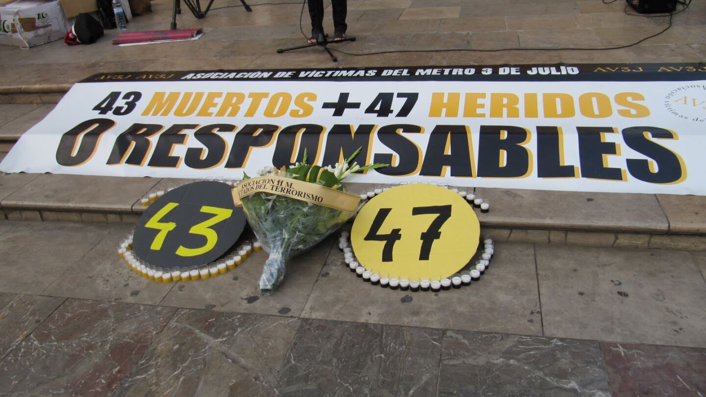 Homenaje en memoria de las v&iacute;ctimas del accidente de metro de Valencia en 2006