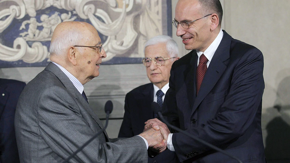 Enrico Letta y Giorgio Napolitano