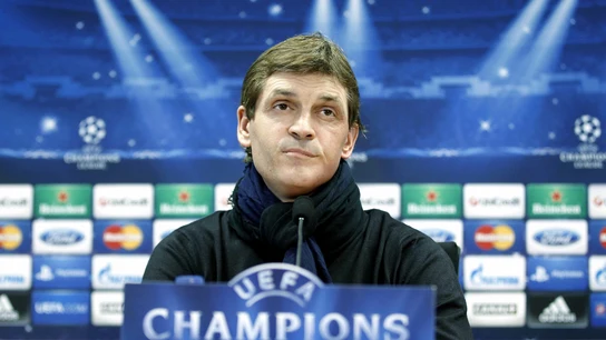 Tito Vilanova, en rueda de prensa Tito Vilanova en la previa de un partido de Champions