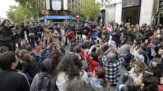 Escrache feminista en Génova Escrache feminista en Génova